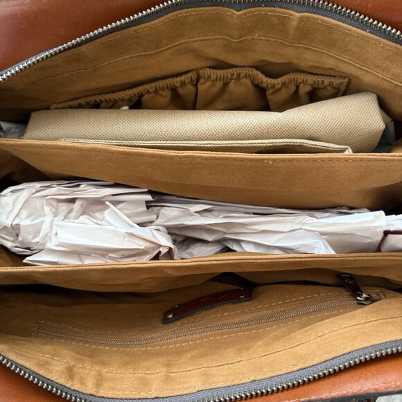 Patricia Nash Malvizza Leather Satchel Spring Floral w 15 Year Anniversary Charm - Picture 5 of 14